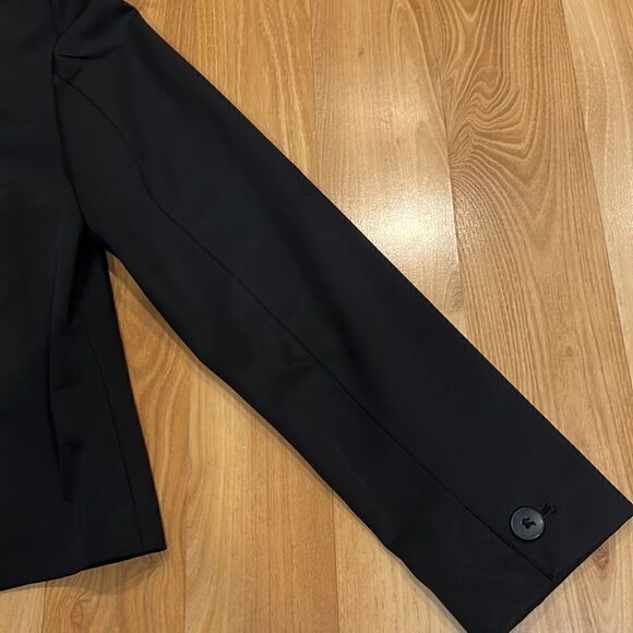 Alfani Black Scoop Neck 3 Button Blazer Suit Jacket 4 Business Career Casual - Picture 7 of 9